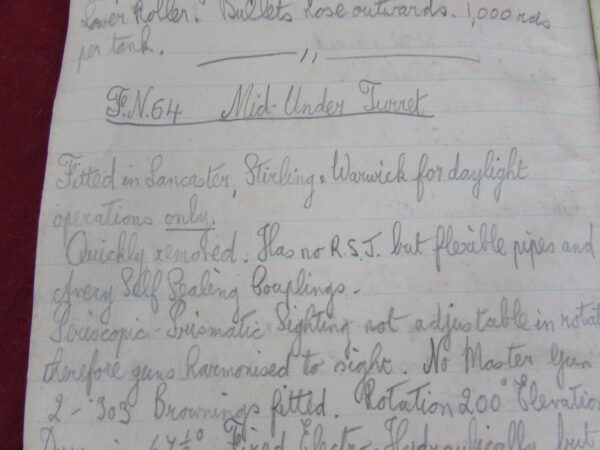 WW2 RAF Gunnery & Training Exercise Book