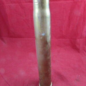 This 1897 Naval Case is in good condition no neck cracks. Markings include: IV, ‘RL’, 3 PDR , N for Naval and dated 1941. Made for the Hotchkiss. Used as anti-torpedo boat guns.