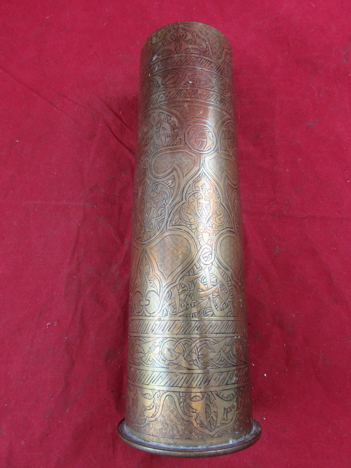 A rarely encountered Ottoman Turkish WW1 Decorated Brass Shell Case