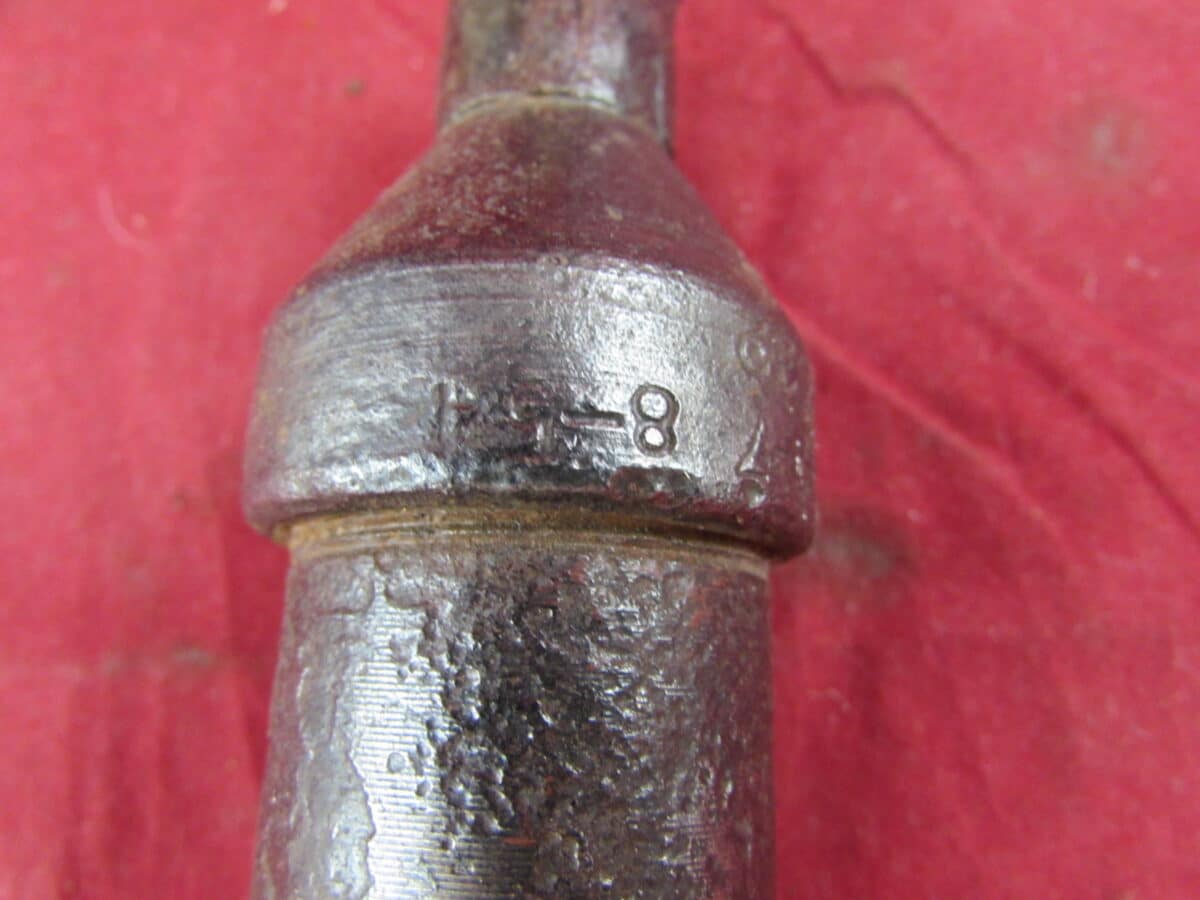 WWII German Panzerschreck rocket projectile (rear section) Numbered ...