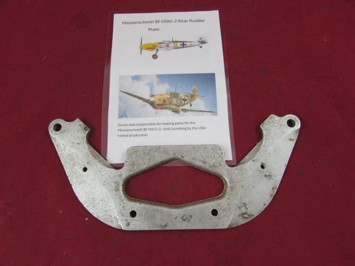 Messerschmitt Bf-109G-2 Rear Rudder Plate