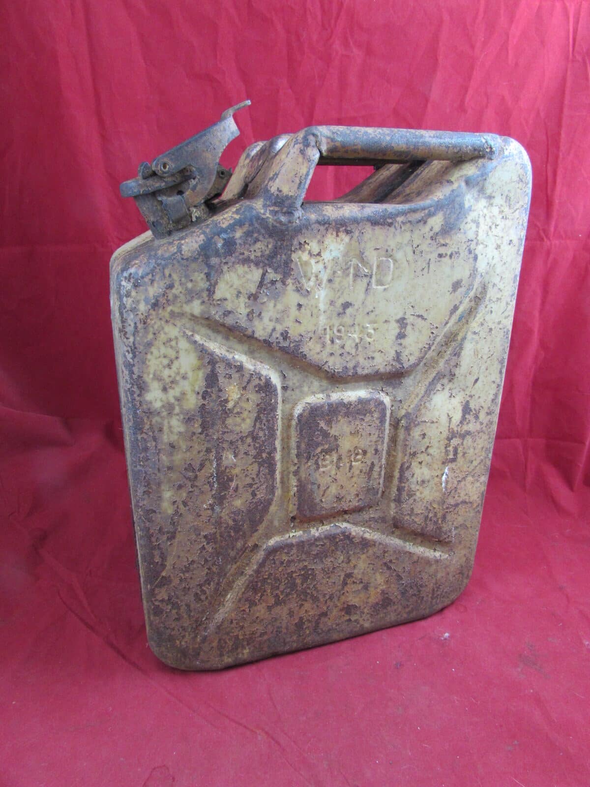 WW2 British Jerry Can dated 1943 from Normandy - Desert Rats.