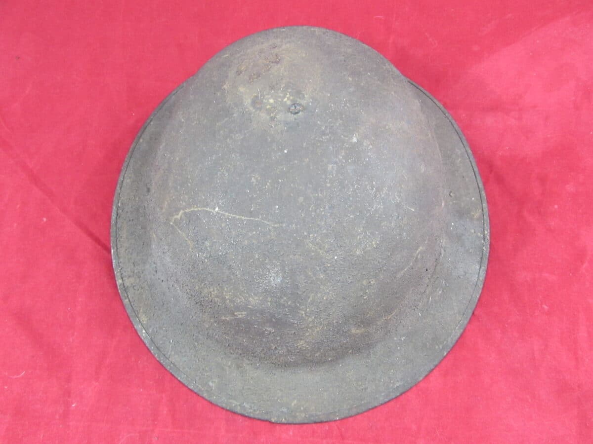 WW1 U.S. M1917 Steel Helmet Shell | British Made Brodie | Original Doughboy Helmet