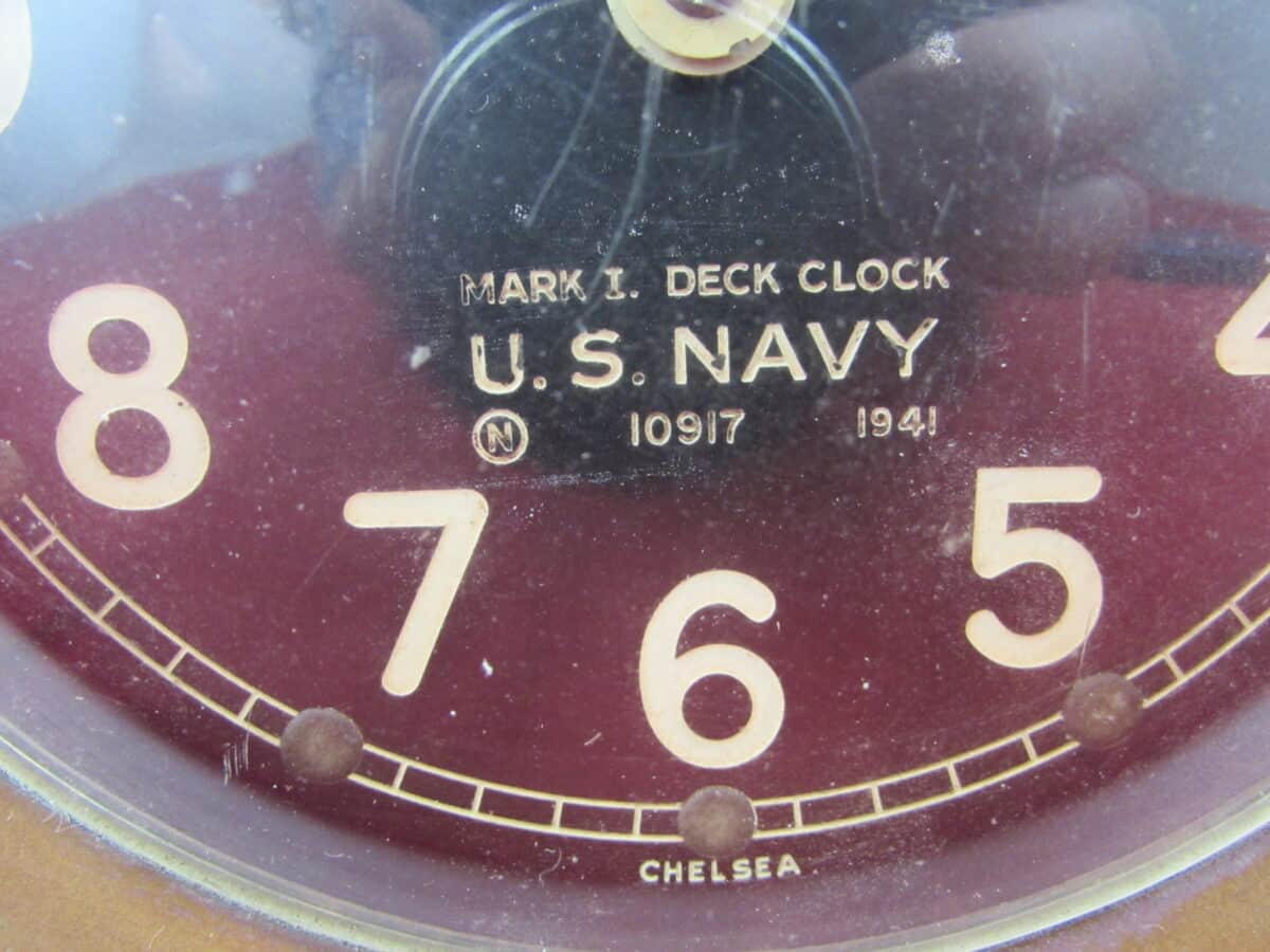 U.S.A., WW2-1941, Mark I Deck Clock, U.S. Navy, by Chelsea Clock Company