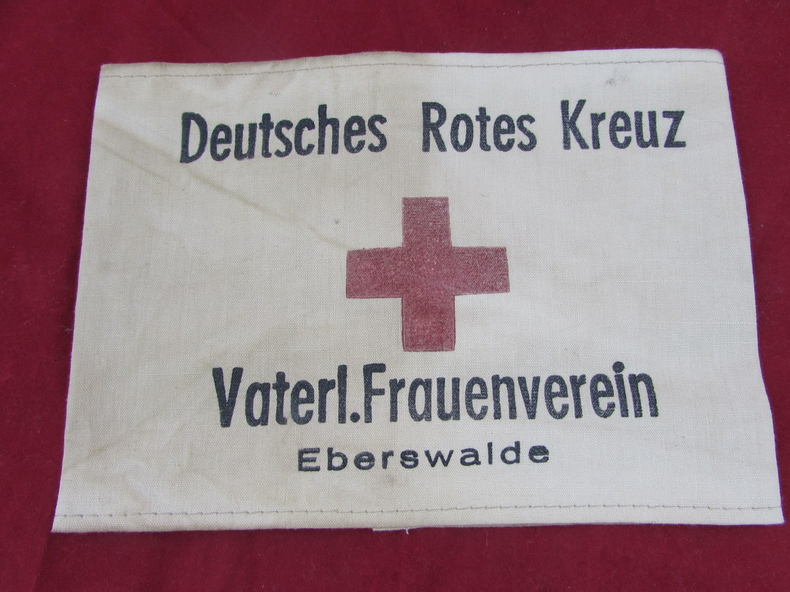 WW2 German Red Cross Armband – Patriotic Women’s Association Eberswalde – DRK