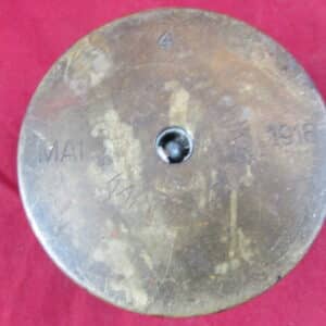 Rare German WW1 brass case for the 5.7cm quick firing fortress / turret gun used in the Fahrpanzer