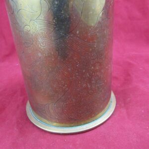 Imperial German 7.7cm FK96 Field Gun Shell Case – July 1900 Dated – WW1 Era Artillery Brass