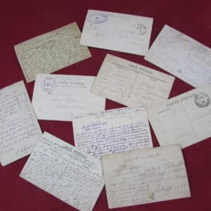 WW1 French Soldier Postcard Collection – André Thibault, 23e Régiment d’Ar and a couple of British Active service soldier cards1915–1917