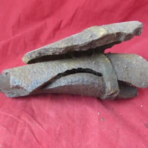 WW1 German Artillery Shell Projectile Relic – Blown / Recovered – Brass Firing Ring Present