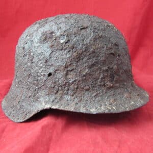 Original WW2 German M42 Stahlhelm Relic – Halbe Pocket Recovery – Battle of Berlin 1945