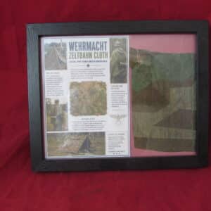 WW2 German Wehrmacht Zeltbahn Camouflage Fabric Fragment – Original Shelter Quarter Cloth