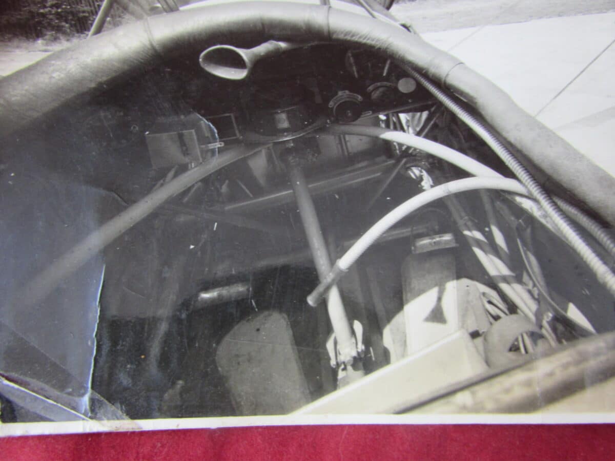 Original WWII Black & White Photograph – Cockpit of a Two-Seat Training Biplane (Possibly Avro Tutor) – 9 x 6 Inches