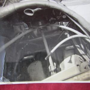 Original WWII Black & White Photograph – Cockpit of a Two-Seat Training Biplane (Possibly Avro Tutor) – 9 x 6 Inches