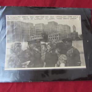 Original WWII Press Photograph – Liberation of Minsk, Belarus – Red Army with Local Civilians – 8 x 6 Inches