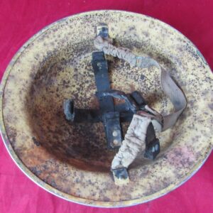 WW1 British Helmet Shell – WW2 North Africa / Middle East Re-Issue – Desert Paint – Relic Condition