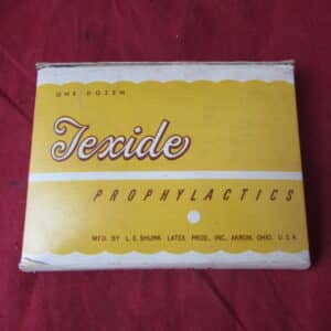 Rare US Army Texide Prophylactics Cardboard Box with Original Condom