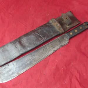 Original British Army Issue Machete & Scabbard Josh Beal, Sheffield – Dated 1943 War Department Broad Arrow Marked