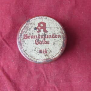 Original WWII 1939 German Brandwunden Salbe Burn Wound Salve Tin Wehrmacht Heer First Aid Medical Kit Item