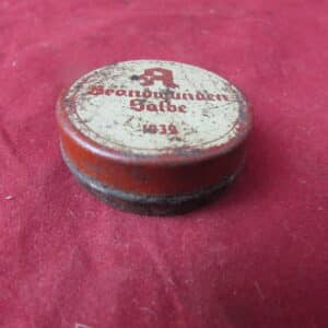 Original WWII 1939 German Brandwunden Salbe Burn Wound Salve Tin Wehrmacht Heer First Aid Medical Kit Item
