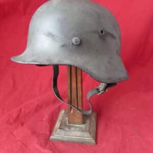 WWII German M35 Stahlhelm Combat Helmet – Early 1937 Dated – Original Shell & Liner + chinstrap– Historic Pre-War Production Example