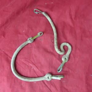 Original WW2 Horse Gas Mask Rubber Straps with Securing Clips – Pair