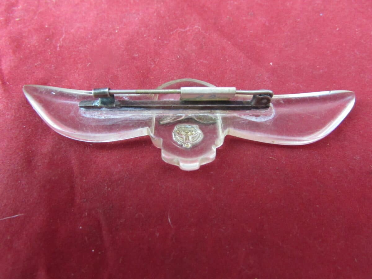 Original WWII RAF Sweetheart Brooch Handmade Perspex Royal Air Force Sweetheart Pin