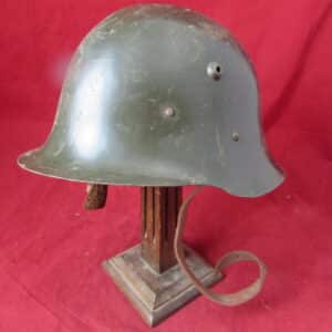 Bulgarian WWII M36 Type C Steel Combat Helmet – Complete with Original Liner & Chin Strap – Size 58