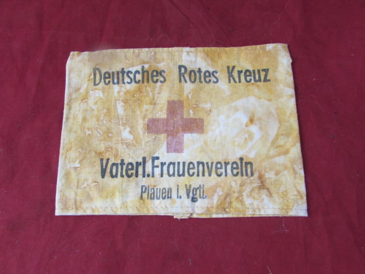 Genuine WWII German Red Cross Women’s Assistant Armband – Fully Marked – Plauen, Saxony